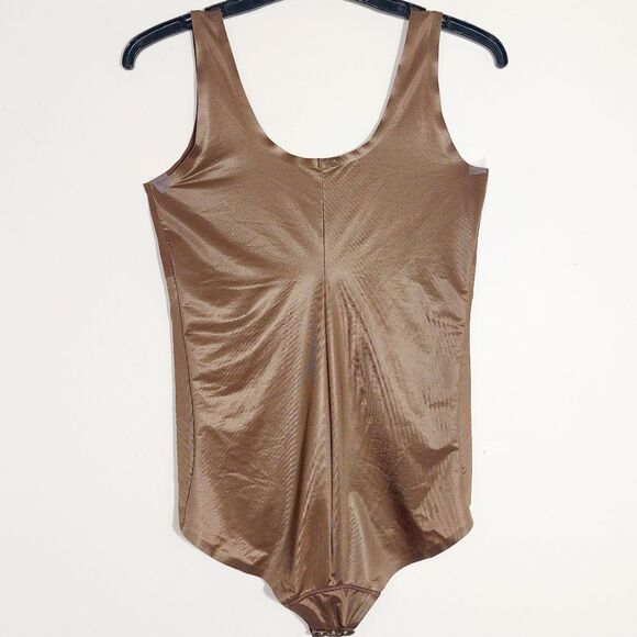 EUC SPANX shape™ Women's  Slimming Invisible Tank Brief Bodysuit Cafe Au Lait - Picture 9 of 12